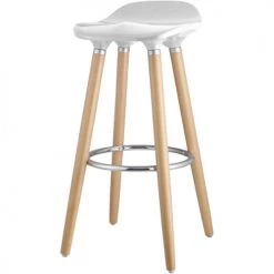ATHM DESIGN Chaises Et Tabourets De Bar Tabouret De Bar Assise Plastique Dur Pieds Métal - Lot De 2 -Bancs Soldes tabouret de bar assise plastique dur pieds metal lot de 2 2