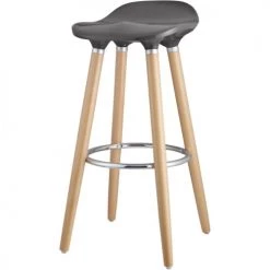 ATHM DESIGN Chaises Et Tabourets De Bar Tabouret De Bar Assise Plastique Dur Pieds Métal - Lot De 2 -Bancs Soldes tabouret de bar assise plastique dur pieds metal lot de 2 20