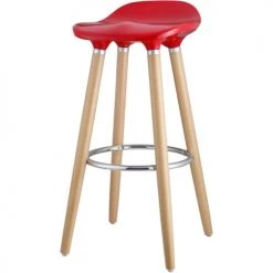 ATHM DESIGN Chaises Et Tabourets De Bar Tabouret De Bar Assise Plastique Dur Pieds Métal - Lot De 2 -Bancs Soldes tabouret de bar assise plastique dur pieds metal lot de 2 26