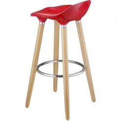 ATHM DESIGN Chaises Et Tabourets De Bar Tabouret De Bar Assise Plastique Dur Pieds Métal - Lot De 2 -Bancs Soldes tabouret de bar assise plastique dur pieds metal lot de 2 27