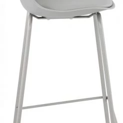 Kokoon Design Chaises Et Tabourets De Bar Tabouret De Bar Assise Rembourrée Imitation Cuir Gris -Bancs Soldes tabouret de bar assise rembourree imitation cuir gris 2
