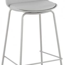 Kokoon Design Chaises Et Tabourets De Bar Tabouret De Bar Assise Rembourrée Imitation Cuir Gris
