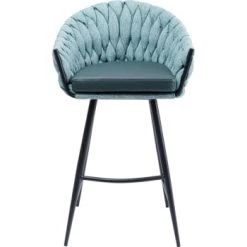 Kare Design Chaises Et Tabourets De Bar Tabouret De Bar Bicolore Bleu-vert Et Acier -Bancs Soldes tabouret de bar bicolore bleu vert et acier 5