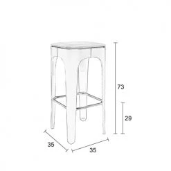 Drawer Chaises Et Tabourets De Bar Tabouret De Bar Bois 73cm Blanc -Bancs Soldes tabouret de bar bois 73cm blanc 5