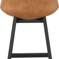Kokoon Design Chaises Et Tabourets De Bar Tabouret De Bar Bois Noir Et Similicuir Marron H102cm -Bancs Soldes tabouret de bar bois noir et similicuir marron h102cm 4