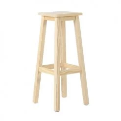 Grenier Alpin Chaises Et Tabourets De Bar Tabouret De Bar Carré Pin Massif Brut -Bancs Soldes tabouret de bar carre pin massif brut 3
