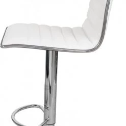 ReCollection Chaises Et Tabourets De Bar Tabouret De Bar Chromé Assise Rembourrée Blanc (lot De 2) -Bancs Soldes tabouret de bar chrome assise rembourree blanc lot de 2 3