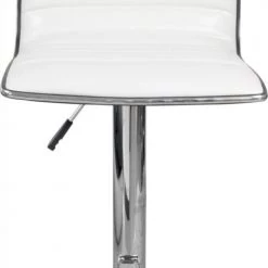 ReCollection Chaises Et Tabourets De Bar Tabouret De Bar Chromé Assise Rembourrée Blanc (lot De 2) -Bancs Soldes tabouret de bar chrome assise rembourree blanc lot de 2 4