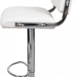 ReCollection Chaises Et Tabourets De Bar Tabouret De Bar Chromé Assise Rembourrée Blanc (lot De 2) -Bancs Soldes tabouret de bar chrome assise rembourree blanc lot de 2 9