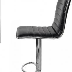 ReCollection Chaises Et Tabourets De Bar Tabouret De Bar Chromé Assise Rembourrée Noir (lot De 2) -Bancs Soldes tabouret de bar chrome assise rembourree noir lot de 2 9