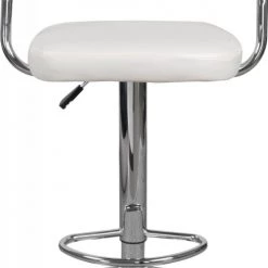 ReCollection Chaises Et Tabourets De Bar Tabouret De Bar Chromé Rembourrée Blanc (lot De 2) -Bancs Soldes tabouret de bar chrome rembourree blanc lot de 2 4