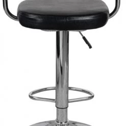 ReCollection Chaises Et Tabourets De Bar Tabouret De Bar Chromé Rembourrée Noir (lot De 2) -Bancs Soldes tabouret de bar chrome rembourree noir lot de 2 2