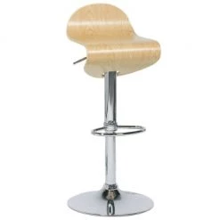 Beliani Chaises Et Tabourets De Bar Tabouret De Bar Couleur Bois Naturel