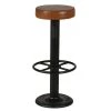 Zago Chaises Et Tabourets De Bar Tabouret De Bar Cuir De Vache Et Métal Noir