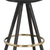 Kokoon Design Chaises Et Tabourets De Bar Tabouret De Bar Design Bois Noir Et Velours Noir H97cm -Bancs Soldes tabouret de bar design bois noir et velours noir h97cm
