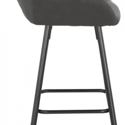 Kokoon Design Chaises Et Tabourets De Bar Tabouret De Bar Design Gris Et Acier Noir -Bancs Soldes tabouret de bar design gris et acier noir 1