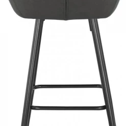 Kokoon Design Chaises Et Tabourets De Bar Tabouret De Bar Design Gris Et Acier Noir -Bancs Soldes tabouret de bar design gris et acier noir 2