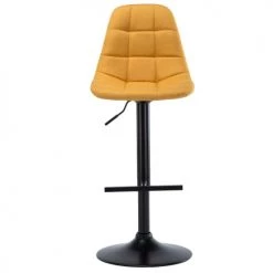 Moloo Chaises Et Tabourets De Bar Tabouret De Bar Design Tissu Curry Pied Métal Noir (x2) -Bancs Soldes tabouret de bar design tissu curry pied metal noir x2 4