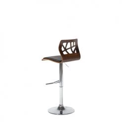 Beliani Chaises Et Tabourets De Bar Tabouret De Bar Effet Bois Naturel Foncé -Bancs Soldes tabouret de bar effet bois naturel fonce 4
