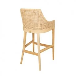 Kok Maison Chaises Et Tabourets De Bar Tabouret De Bar En Cannage Marron -Bancs Soldes tabouret de bar en cannage marron 1