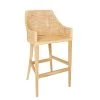 Kok Maison Chaises Et Tabourets De Bar Tabouret De Bar En Cannage Marron -Bancs Soldes tabouret de bar en cannage marron