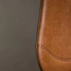 Dutchbone Chaises Et Tabourets De Bar Tabouret De Bar En Cuir Marron -Bancs Soldes tabouret de bar en cuir marron 3