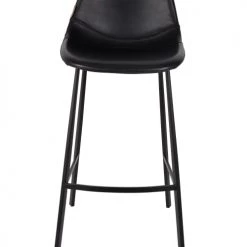 Dutchbone Chaises Et Tabourets De Bar Tabouret De Bar En Cuir Noir