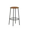 Woood Chaises Et Tabourets De Bar Tabouret De Bar En Métal Et Velours Ocre -Bancs Soldes tabouret de bar en metal et velours ocre