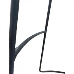 Wadiga Chaises Et Tabourets De Bar Tabouret De Bar En Métal Noir Et Assise En Teck - 40x32x81cm -Bancs Soldes tabouret de bar en metal noir et assise en teck 40x32x81cm 2