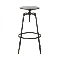 Maisons Du Monde Chaises Et Tabourets De Bar Tabouret De Bar En Métal Noir H68/76 -Bancs Soldes tabouret de bar en metal noir h68 76 1000 5 25 209904 2