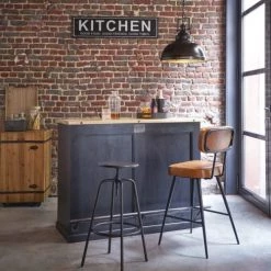 Maisons Du Monde Chaises Et Tabourets De Bar Tabouret De Bar En Métal Noir H68/76 -Bancs Soldes tabouret de bar en metal noir h68 76 1000 5 25 209904 4