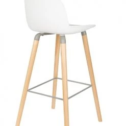 Zuiver Chaises Et Tabourets De Bar Tabouret De Bar En Polypropylène Blanc -Bancs Soldes tabouret de bar en polypropylene blanc 4