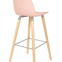 Zuiver Chaises Et Tabourets De Bar Tabouret De Bar En Polypropylène Rose -Bancs Soldes tabouret de bar en polypropylene rose 4