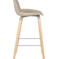 Zuiver Chaises Et Tabourets De Bar Tabouret De Bar En Polypropylène Taupe -Bancs Soldes tabouret de bar en polypropylene taupe 3