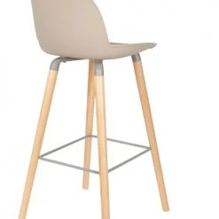 Zuiver Chaises Et Tabourets De Bar Tabouret De Bar En Polypropylène Taupe -Bancs Soldes tabouret de bar en polypropylene taupe 4