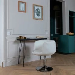 Happy Garden Chaises Et Tabourets De Bar Tabouret De Bar En Simili Cuir Blanc -Bancs Soldes tabouret de bar en simili cuir blanc 1