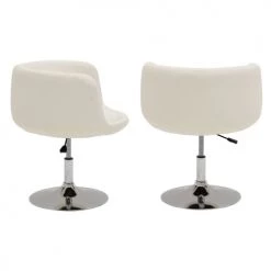 Happy Garden Chaises Et Tabourets De Bar Tabouret De Bar En Simili Cuir Blanc -Bancs Soldes tabouret de bar en simili cuir blanc 3