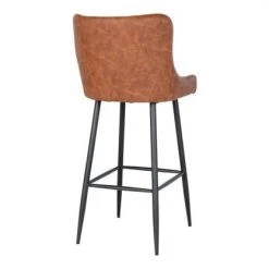 Meubles & Design Chaises Et Tabourets De Bar Tabouret De Bar En Simili Cuir Camel -Bancs Soldes tabouret de bar en simili cuir camel 3