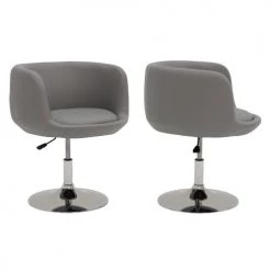 Happy Garden Chaises Et Tabourets De Bar Tabouret De Bar En Simili Cuir Gris -Bancs Soldes tabouret de bar en simili cuir gris 7