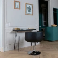 Happy Garden Chaises Et Tabourets De Bar Tabouret De Bar En Simili Cuir Noir -Bancs Soldes tabouret de bar en simili cuir noir 5