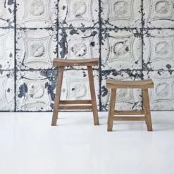 Sika Design Chaises Et Tabourets De Bar Tabouret De Bar En Teck 68cm -Bancs Soldes tabouret de bar en teck 68cm 3