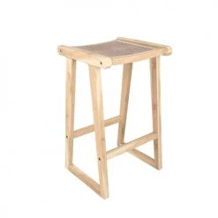 Rendez Vous Déco Chaises Et Tabourets De Bar Tabouret De Bar En Teck Et Rotin Naturel 66 Cm -Bancs Soldes tabouret de bar en teck et rotin naturel 66 cm 4