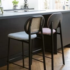 Zuiver Chaises Et Tabourets De Bar Tabouret De Bar En Tissu 65cm Rose -Bancs Soldes tabouret de bar en tissu 65cm rose 2