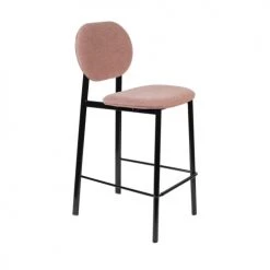 Zuiver Chaises Et Tabourets De Bar Tabouret De Bar En Tissu 65cm Rose