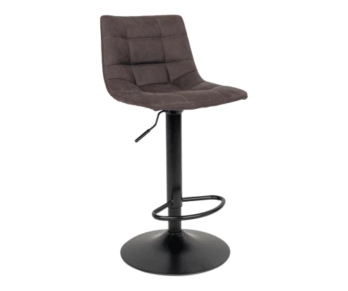 Meubles & Design Chaises Et Tabourets De Bar Tabouret De Bar En Tissu Avec Pieds Noirs Gris Foncé 5 Meubles & Design Chaises Et Tabourets De Bar Tabouret De Bar En Tissu Avec Pieds Noirs Gris Foncé – Image 3