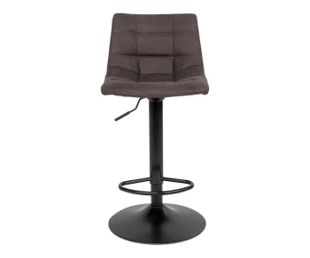Meubles & Design Chaises Et Tabourets De Bar Tabouret De Bar En Tissu Avec Pieds Noirs Gris Foncé 6 Meubles & Design Chaises Et Tabourets De Bar Tabouret De Bar En Tissu Avec Pieds Noirs Gris Foncé – Image 4