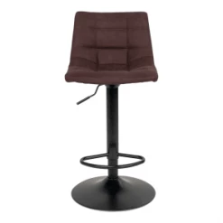 Meubles & Design Chaises Et Tabourets De Bar Tabouret De Bar En Tissu Avec Pieds Noirs Marron -Bancs Soldes tabouret de bar en tissu avec pieds noirs marron 4