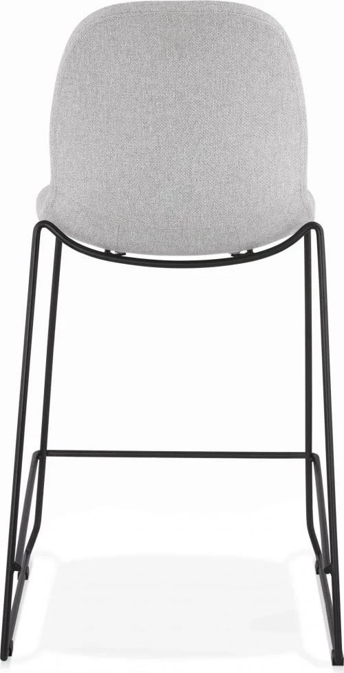 Kokoon Design Chaises Et Tabourets De Bar Tabouret De Bar En Tissu Gris Clair Et Métal Noir H112cm 7 Kokoon Design Chaises Et Tabourets De Bar Tabouret De Bar En Tissu Gris Clair Et Métal Noir H112cm – Image 5