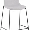 Kokoon Design Chaises Et Tabourets De Bar Tabouret De Bar En Tissu Gris Clair Et Métal Noir H112cm -Bancs Soldes tabouret de bar en tissu gris clair et metal noir h112cm 6