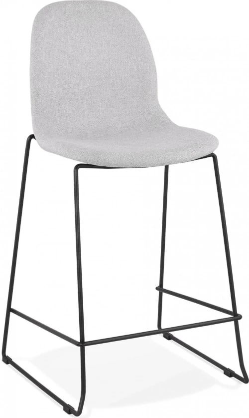 Kokoon Design Chaises Et Tabourets De Bar Tabouret De Bar En Tissu Gris Clair Et Métal Noir H112cm 3 Kokoon Design Chaises Et Tabourets De Bar Tabouret De Bar En Tissu Gris Clair Et Métal Noir H112cm